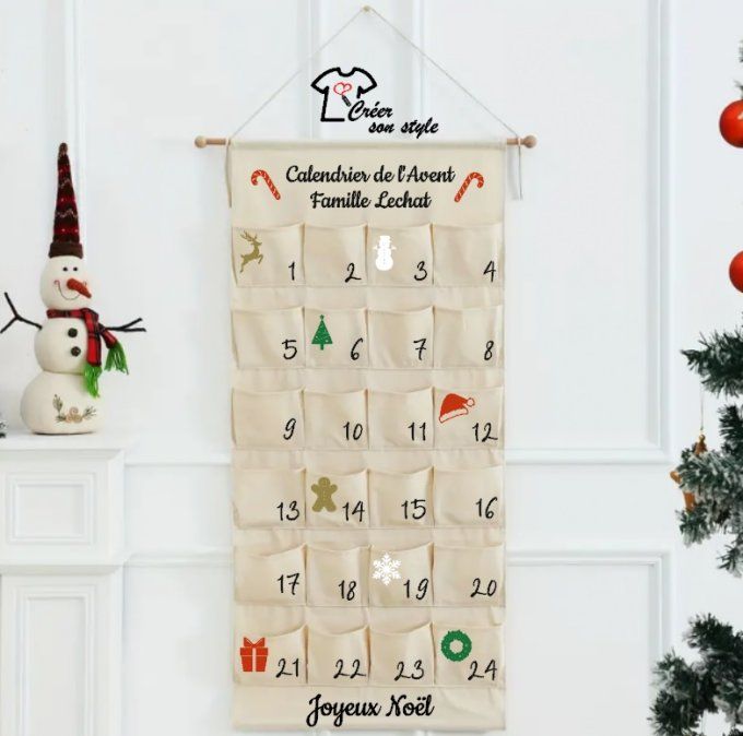 Calendrier de l'avent à suspendre "calendrier de l'avent famille ..."