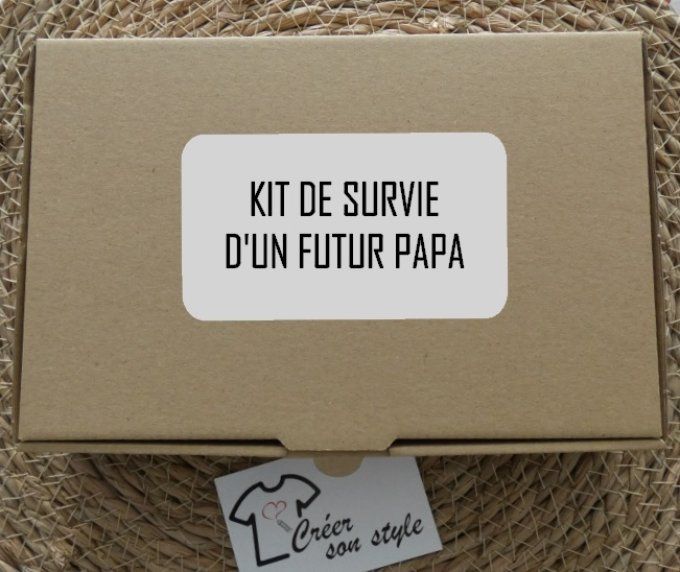 Coffret cadeau "kit de survie d'un futur papa"