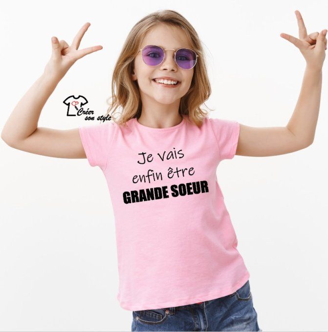 tee shirt "je vais enfin être grande soeur"