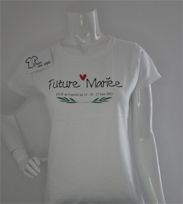 Tee shirt femme "future mariée EVJF" 