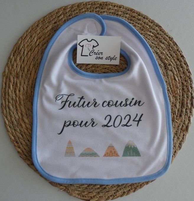 Bavoir "Futur cousin pour ..."