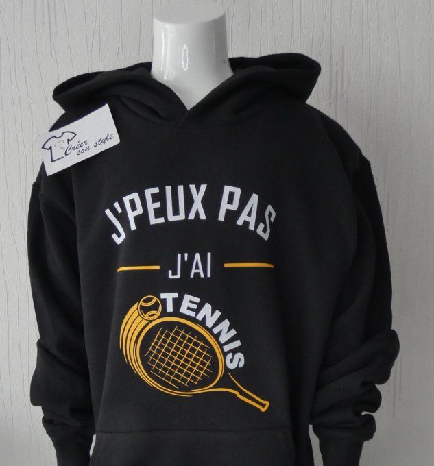 Sweat-shirt enfant "j'peux pas j'ai tennis"