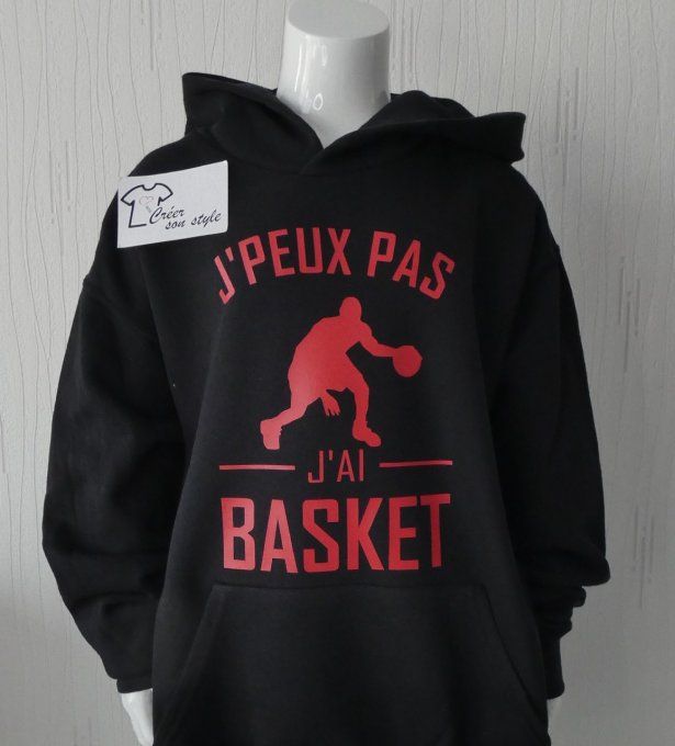 Sweat-shirt enfant "j'peux pas j'ai basket"