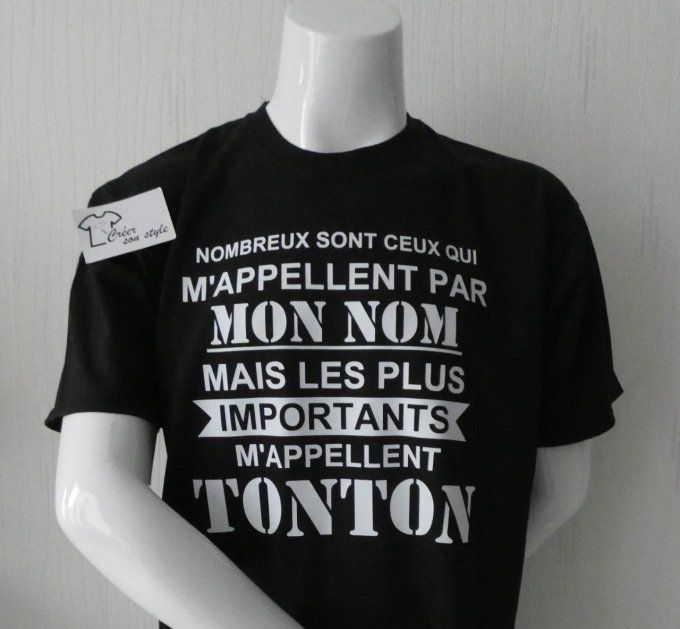 tee shirt homme "les plus importants m'appellent tonton"