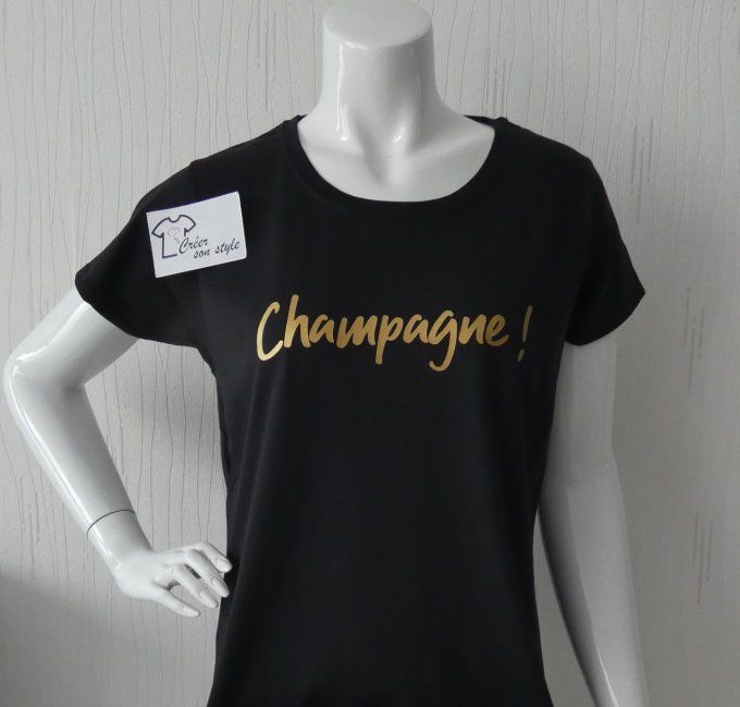 tee shirt femme "champagne !"