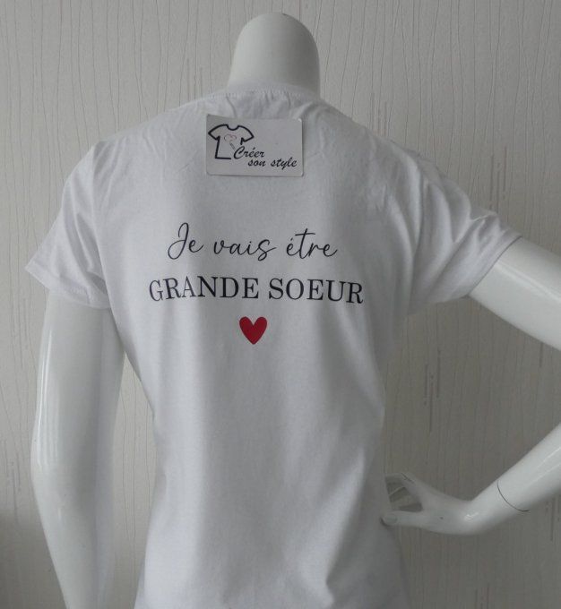 Tee shirt femme "j'ai un secret...je vais être grande soeur"