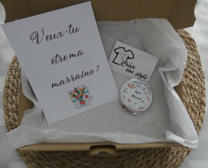 Coffret cadeau "veux-tu être ma marraine?"