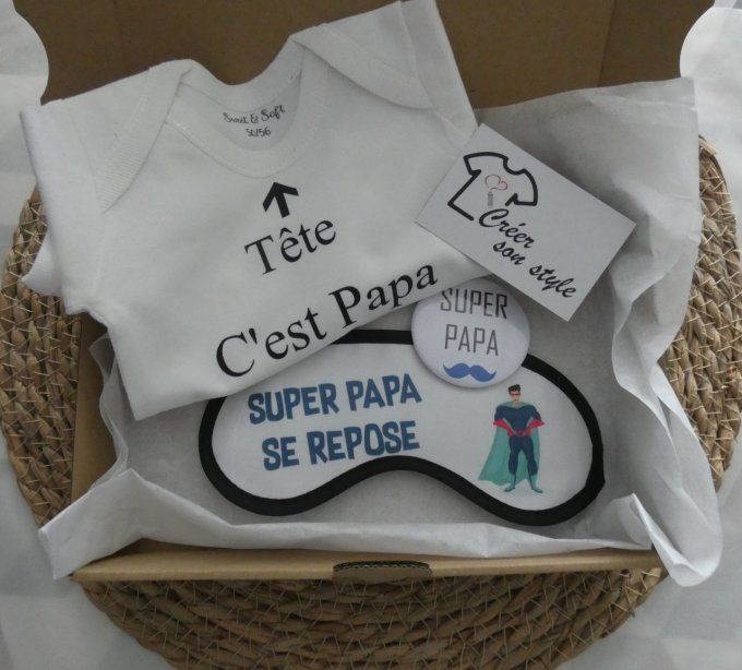 Coffret cadeau "kit de survie d'un futur papa"