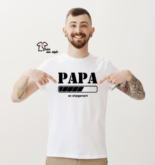 tee shirt "papa en chargement"