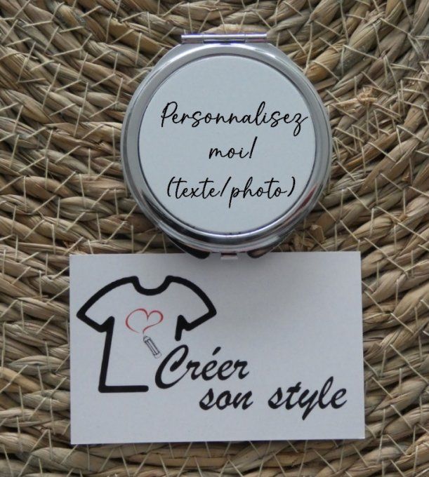 Miroir de poche a personnaliser