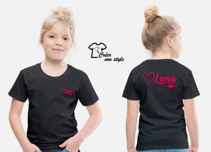 Tee shirt fille "luna studio 19"